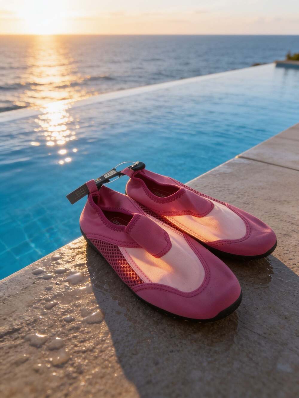 Easy USA Water Shoes Style S1184-L-A Pink Aqua Socks
